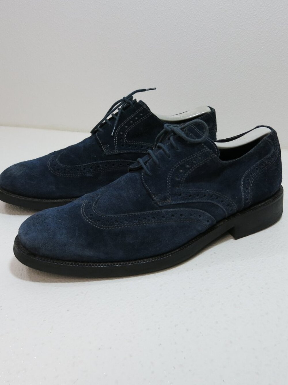 Bugatchi Suede Leather Wingtip Dress Oxfords Footwear Men's Shoes Italy Sz 9.5